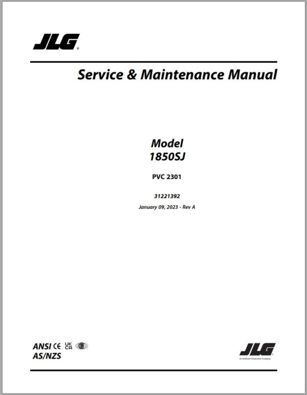JLG Forklift Operation Service Catalog Manuals and Schematic 2022 2023 1