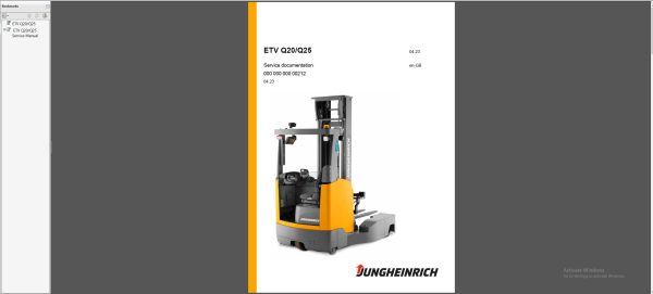 JUNGHEINRICH JETI ForkLift SH v4.37.05 EN5 01.2024 Service Information 4