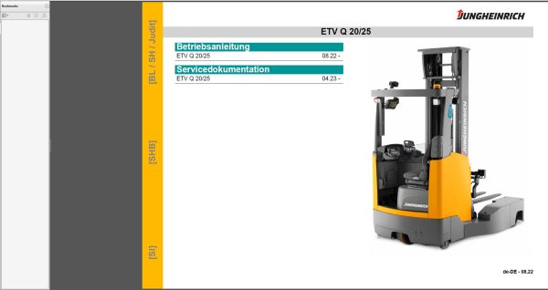 JUNGHEINRICH JETI SH v4.37.05 DE05 01.2024 Service Information 3