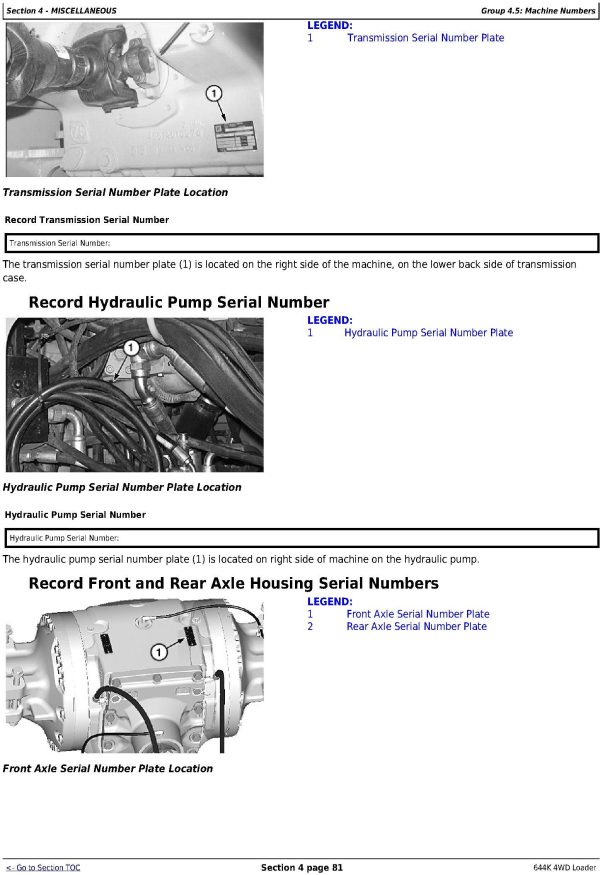 John Deere 644K 4WD Loader Operator Manual OMT317763 1