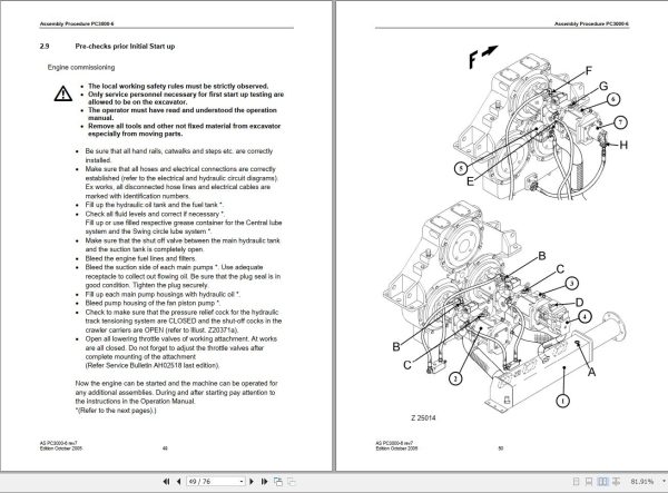 Komatsu Mining Shovel PC3000 6 Field Assembly Instructions 1