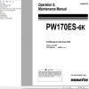 Komatsu Wheeled Excavator PW170ES 6K Operation Maintenance Manual UEAM000702