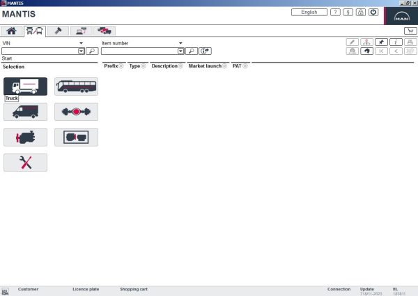 MAN MANTIS EPC v720 12.2023 Spare Parts Catalog New Interface 2816a12f3b26a24ba