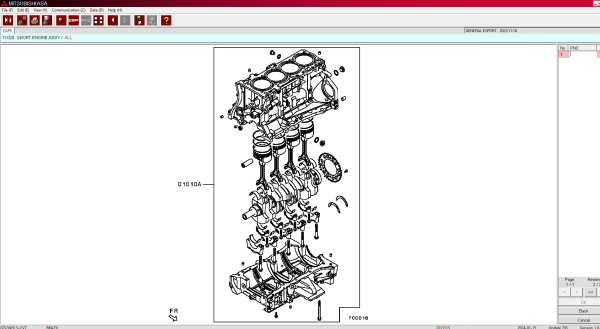 Mitsubishi MMC ASA General Export 11.2023 Electronic Parts Catalog 4