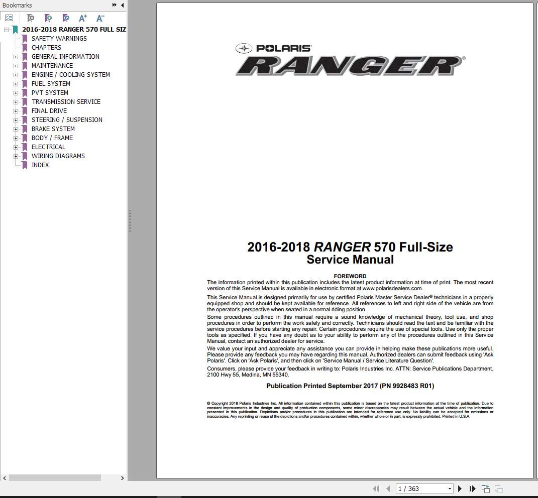 2018 POLARIS SERVICE MANUAL PDF FREE DOWNLOAD visual data 2