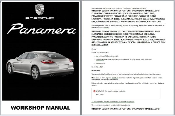Porsche Panamera 970 Wiring Diagram Workshop Manual 2009 2016 1