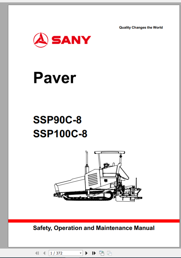 SANY Machinery 2.95 GB Operation Maintenance Manual Part Manual Electric Hydraulic Schematic 4