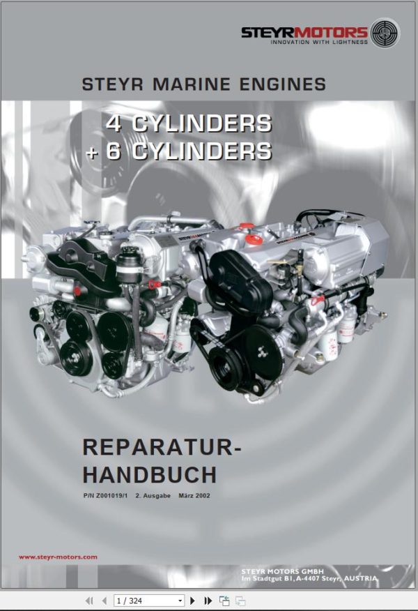 Steyr Motors Marine Engine 4 6 Repair Manual Z001019 1 DE