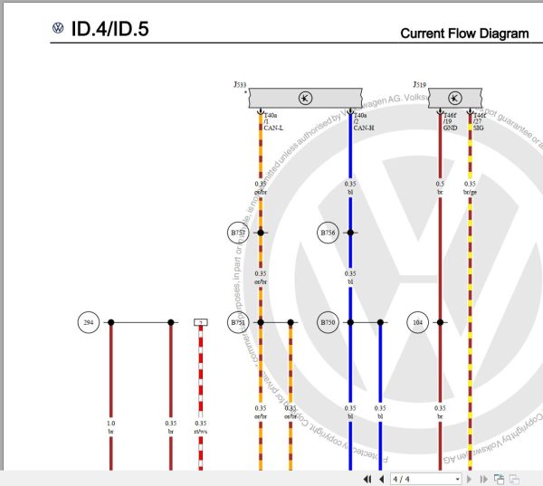 Volkswagen ID.4 ID.5 EWD Electric Wiring Diagram 2020 2