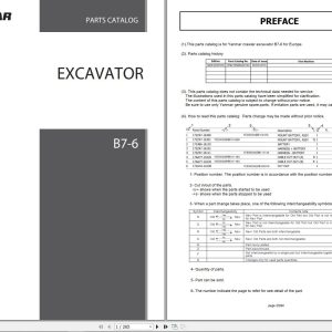Yanmar Excavator B7 6 Parts Catalog CPB27ENMA00100 1