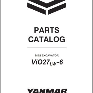 Yanmar Mini Excavator ViO27 6LW Parts Catalog CPC37ENMA00100001
