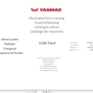 Yanmar V100 Tier 4 Wheel Loader Parts Catalog 5780401710 PDF 1