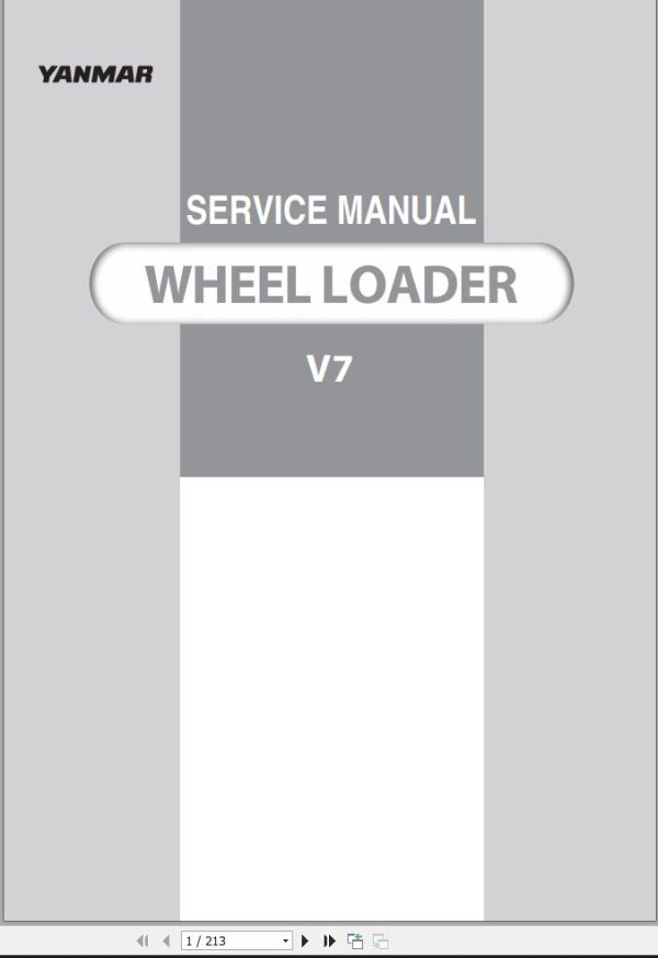 Yanmar V7 Wheel Loader Service Manual MM547ENWL00101 PDF 1