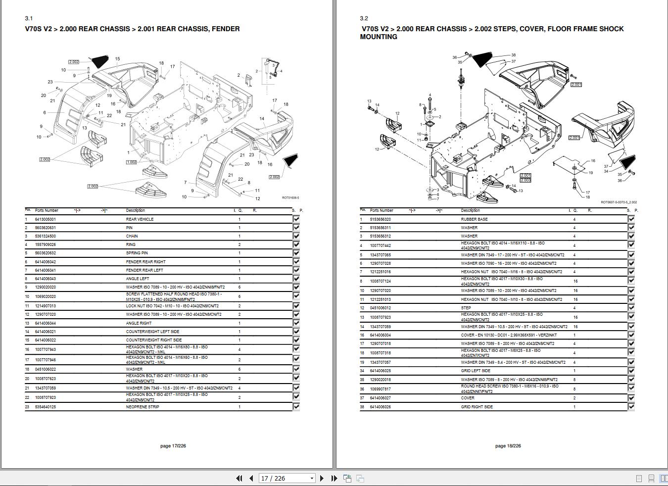 Yanmar Wheel Loader V70S Parts Catalog CPB554ENWL00201