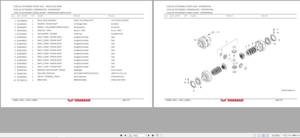Yanmar V80 Tier 4 Wheel Loader Parts Catalog 5780401705 PDF 2
