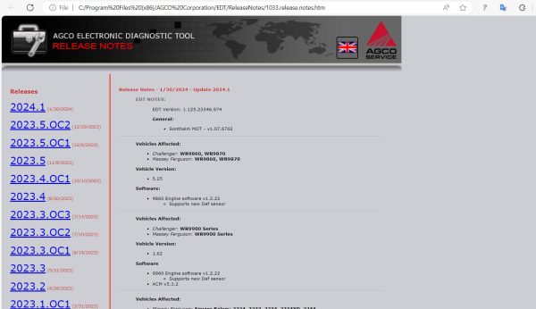 AGCO EDT V1.125.23346.974 02.2024 Diagnostic Software 6