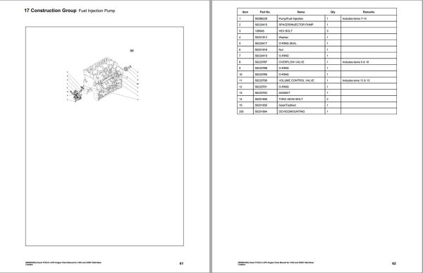 Deutz Engine TCD3.6L4 TCB3.6T4 Parts Manual 1