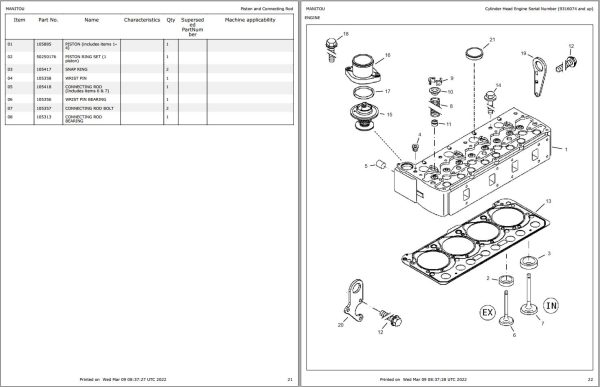 Deutz Engine TD 2009 L 04 Parts Manual 1