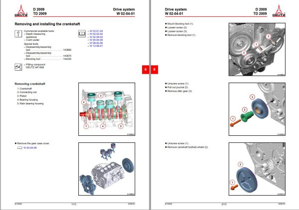 Deutz Engine TD2009 D2009 Workshop Manual 03123488 1