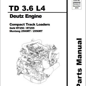 Deutz Engine TD3.6L4 Parts Manual 50960058D