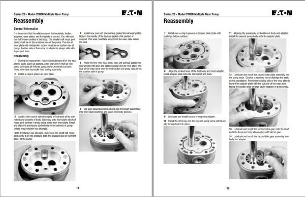 Eaton Multiple Gear Pumps 26000 Service Manual 915105 1