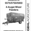 GEHL 4 Auger Mixer Feeders 5450 5510 5575 5750 5950 Operators Manual 909906A