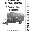 GEHL 4 Auger Mixer Feeders 5450 5510 5575 5750 5950 Parts Manual 909907B