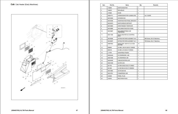 GEHL Articulated Loader AL750 Parts Manual 50940376G 1