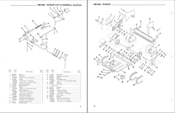 GEHL Baler RB1460 Service Parts Manual 903410A 1