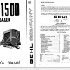 GEHL Baler RB1500 Operators Manual 901645A
