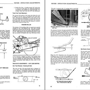 GEHL Baler RB1500 Operators Manual 901645A 1