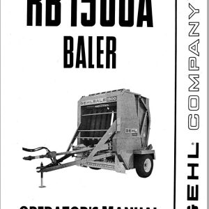 GEHL Baler RB1500A Operators Manual 902231A