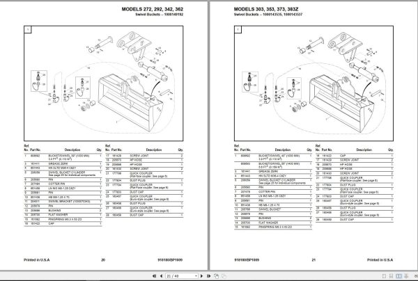 GEHL Compact Excavator 153 to 1202 Parts Manual 918180 1