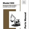 GEHL Compact Excavator 502 Parts Manual
