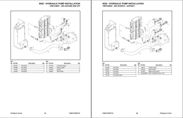 GEHL Compact Excavator 503Z Parts Manual 918071H 1