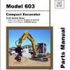 GEHL Compact Excavator 603 Parts Manual 918072F