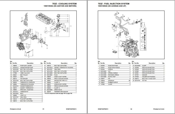 GEHL Compact Excavator 735Z Parts Manual 918075E 1