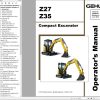 GEHL Compact Excavator Z27 Z35 Operators Manual 50940101A
