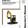 GEHL Compact Excavator Z35 Gen2 Operators Manual 50940259C