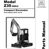 GEHL Compact Excavator Z35 Gen2 Parts Manual 50940278B