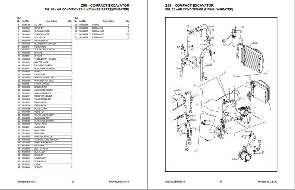 GEHL Compact Excavator Z55 Parts Manual 50940328A 1