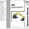 GEHL Compact Excavator Z80 Operators Manual
