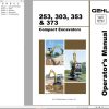 GEHL Compact Excavators 253 303 353 373 Operators Manual 909772G