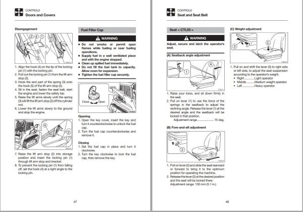 GEHL Compact Track Loader CTL55 CTL65 CTL75 CTL85 Operators Manual 917299E 1