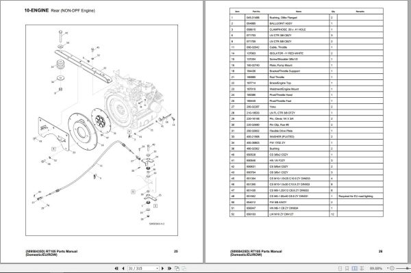 GEHL Compact Track Loader RT105 RT105 X Series Parts Manual 50950435D 1