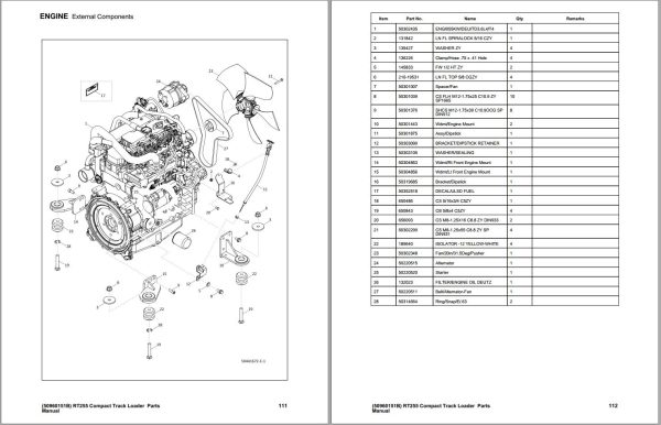 GEHL Compact Track Loader RT255 Parts Manual 50960151B 1