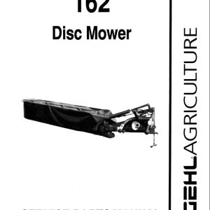 GEHL Disc Mower 162 Service Parts Manual 906557A