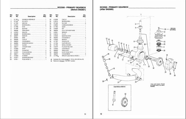 GEHL Disc Mower Conditioner 2350 Service Parts Manual 904228A 1