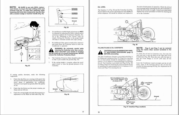 GEHL Disc Mower Conditioner DC1080 Operators Manual 903020A 1