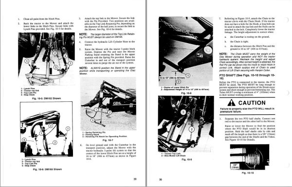GEHL Disc Mowers 162 165 Operators Manual 906260A 1